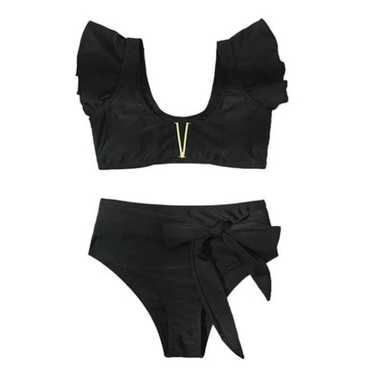 Ladies Swimsuit Flounce Straps with Bikini Bow