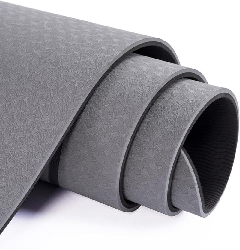 Yoga Mat Non Slip, Pilates Fitness Mats, Anti-Tear 1/4" Thick Yoga Mats for Women, Exercise Mats for Home Workout with Carrying Sling and Storage Bag